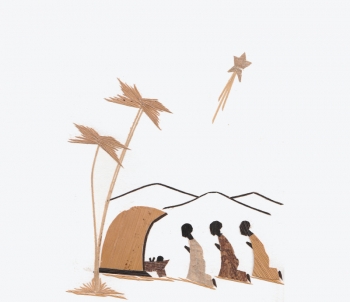 Weihnachtskarte aus Bananenblättern | Nr.G02 Weihnachtskarte aus Bananenblättern | Nr.G02