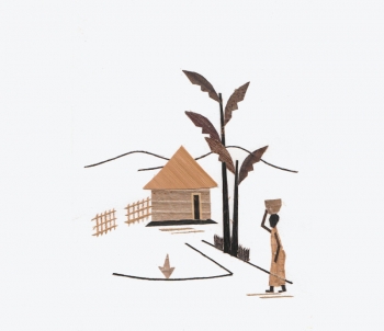 Grußkarte aus Bananenblättern | Nr.G14 Grußkarte aus Bananenblättern | Nr.G14